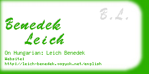 benedek leich business card